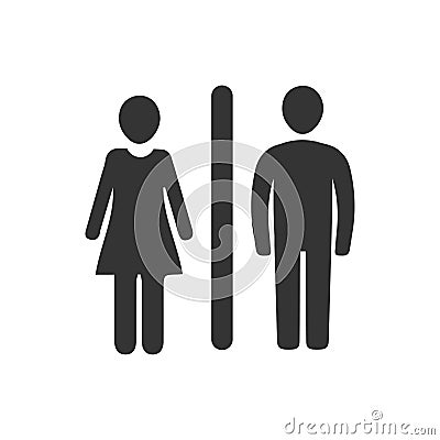 Man and Woman Icon Vector Illustration