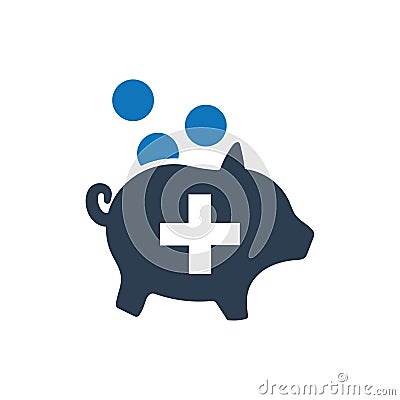 Medical Savings Icon Vector Illustration