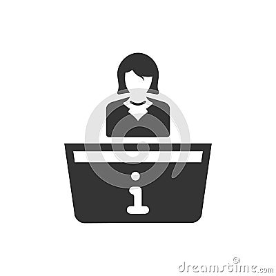 Receptionist Icon Vector Illustration