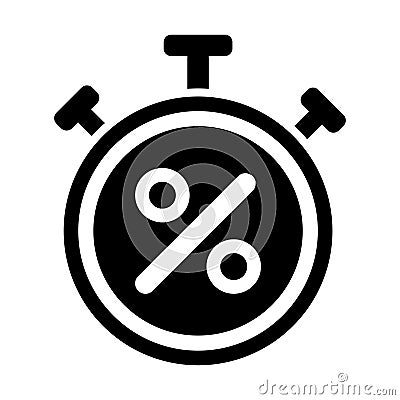Sale Time Icon Vector Illustration