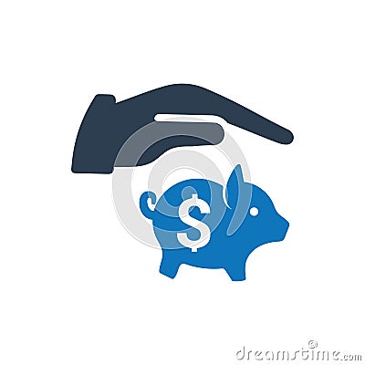 Savings Protection Icon Vector Illustration