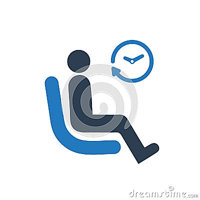 Waiting, Waiting Room Icon Vector Illustration