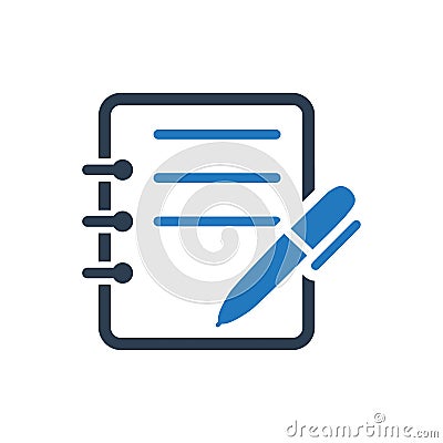 Write Note Icon Vector Illustration