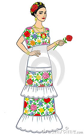 https://thumbs.dreamstime.com/x/beautiful-mexican-woman-ancient-dress-vector-illustration-full-growth-isolated-white-background-55000677.jpg