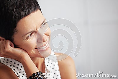 Beautiful middle aged woman Stock Photo