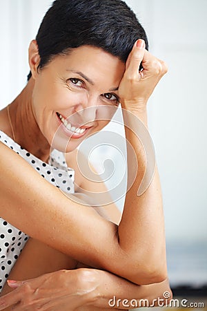 Beautiful middle aged woman Stock Photo