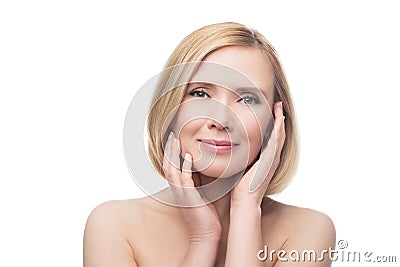 Beautiful middle aged woman Stock Photo