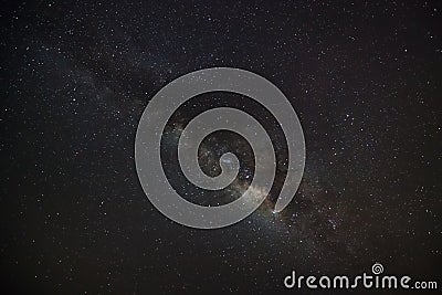 Beautiful milkyway on a night sky, Long exposure photograph, wit Stock Photo