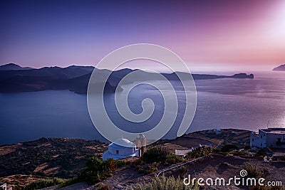 Beautiful Milos Seascape, Greece Stock Photo