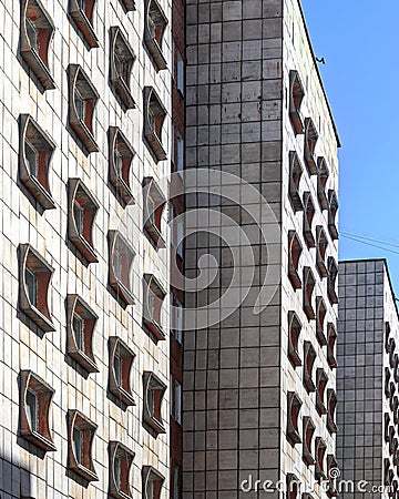 Beautiful minimalistic photo of soviet houses Stock Photo