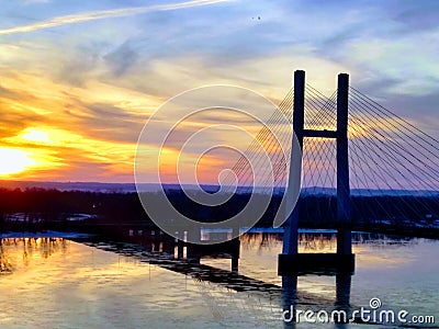 The beautiful Mississippi River Stock Photo