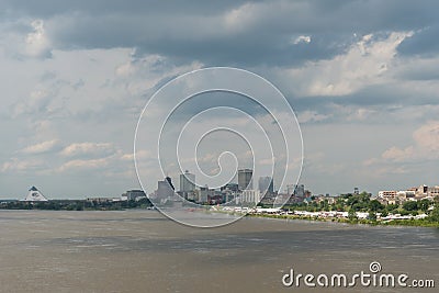 Beautiful Mississippi river vista in springtime Editorial Stock Photo