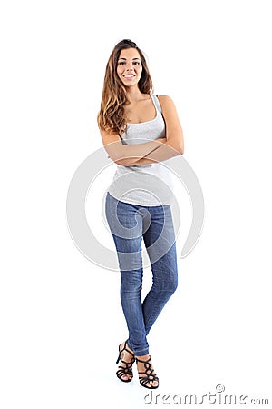 Beautiful model woman posing standing Stock Photo