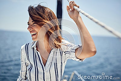 Beautiful modern caucasian woman posing Stock Photo