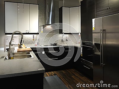 Beautiful modern kitchen background Editorial Stock Photo