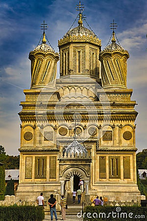 Beautiful monastry in Curtea de Arges,Romania Editorial Stock Photo