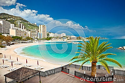 Beautiful Monte Carlo beaches, Monaco. Stock Photo