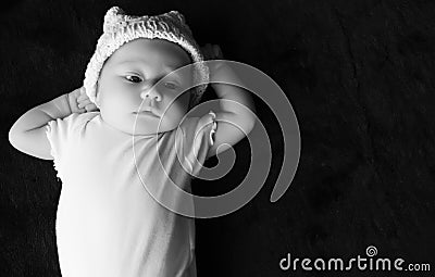 Beautiful month-old girl Stock Photo