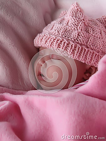 Beautiful month-old girl Stock Photo