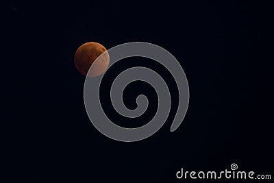 Beautiful moon eclipse of 27 July 2018 Stock Photo