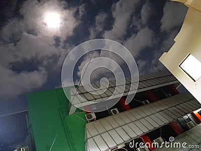 Beautiful Moon from indonesia country Stock Photo