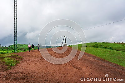 Beautiful morning view of Vagamon Meadows and sky Editorial Stock Photo