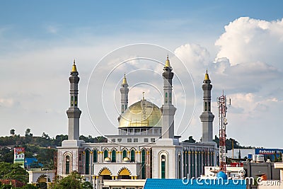 Beautiful mosque in Borneo Indonesia. Editorial Stock Photo