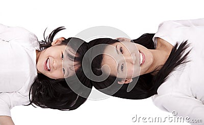 Beautiful mother and daughter Stock Photo