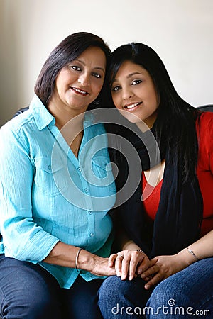 Beautiful mother and daughter Stock Photo