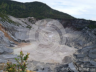 Beautiful mountain creater with a combination of bright and dark colors Stock Photo