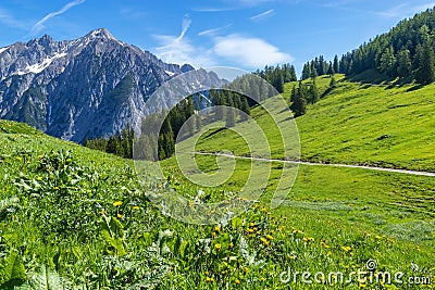 Beautiful mountain landscape in Alps, Austria,Tyrol Region Stock Photo