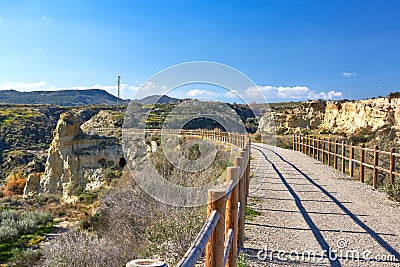 Beautiful mountain path for jogging, great design for any purposes Stock Photo