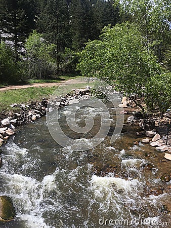 Beautiful Mountain Stream Stock Photo