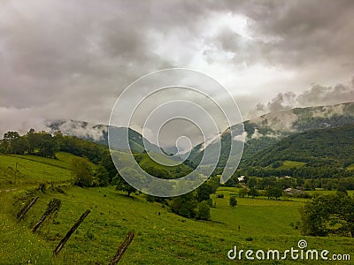 Beautiful Mountain Valley in Spain Stock Photo