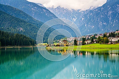 Mountain village in Auronzo di Cadore, Italy Stock Photo