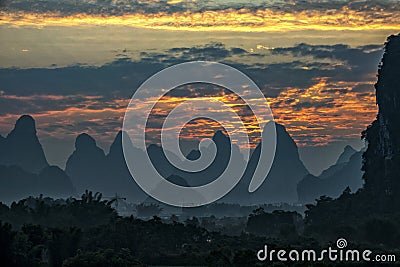 The beautiful mountains of Karst topography Stock Photo