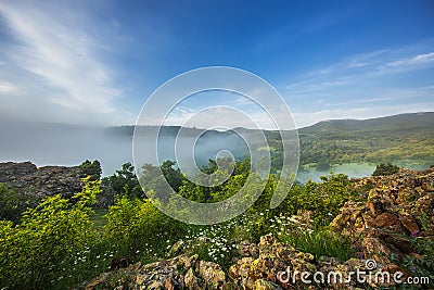 Beautiful mountains view.Natural spring landscape Stock Photo