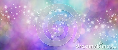 Beautiful multicolored bokeh sparkly website header Stock Photo