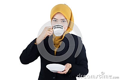 Beautiful Muslimah Business woman Stock Photo