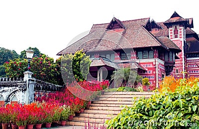 Beautiful Napier Museum Gardens, India Editorial Stock Photo
