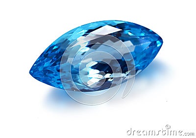 Beautiful Natural Blue swiss Marquise topaz gemstone Jewelry Stock Photo