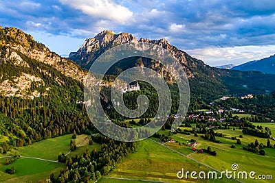 Beautiful natural landscape of the Alps. Forggensee and Schwangau, Germany, Bavaria Stock Photo