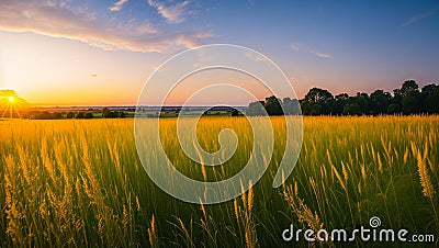 Beautiful natural panoramic countryside landscape Stock Photo