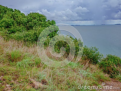 Beautiful nature on the cliff in Khao Laem Ya Nation park Stock Photo