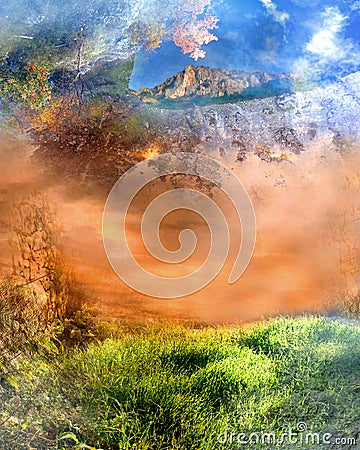 Beautiful nature combined together Stock Photo