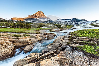 Beautiful nature at Logan Pass, Glacier National Park, MT Stock Photo