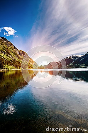 Beautiful Nature Norway. Stock Photo