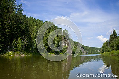 Beautiful nature on the river Stock Photo