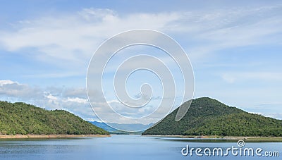 Beautiful nature view of Srinakarin dam Stock Photo