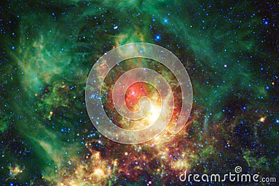 Beautiful nebula and bright stars in outer space, glowing mysterious universe. Elements of this image furnished by NASA Stock Photo